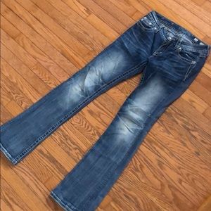 Miss me boot cut size 28 angel wing pocket
